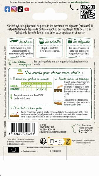 Potagères - Piment Topik HF1 - Cuisine du Monde - MEDIA_PACKAGING_VERSO